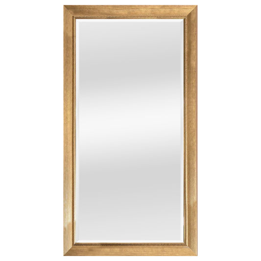 BEADED LEANER MIRROR IN GOLD - SIZE: 30" x 54"