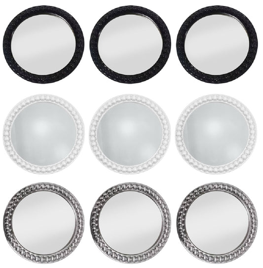 3PC BEADED MIRROR SET IN CLASSIC FINISHES - SIZE: 3 - 10" Mirrors