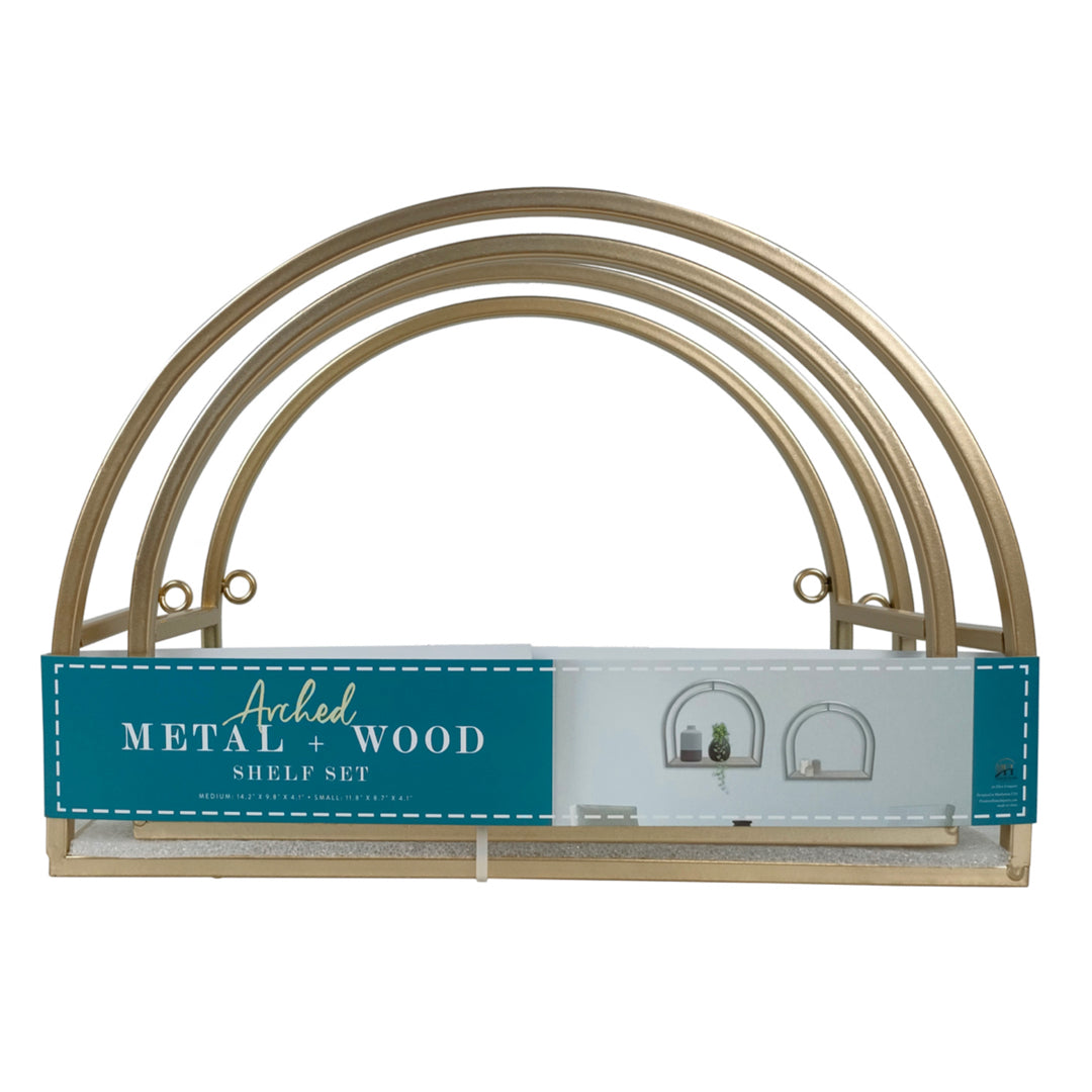 2PC SET NESTED DOME SHELVES - SIZE: L 16" x 11.4" x 4"  S 14" x 10" x 4"