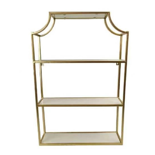 DECORATIVE WALL SHELF IN CHAMPAGNE - SIZE: 20" x 30" x 5.5"