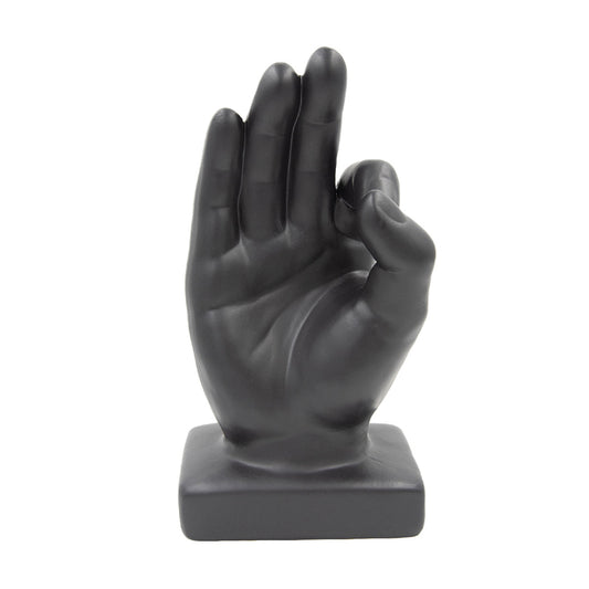 Home Essentials and Beyond Collectibles and Figurines - Matte Black Hand Figurine