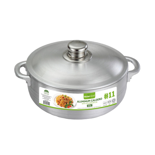 9.5Qt Heavy Gauge Aluminum Caldero with Aluminum Lid