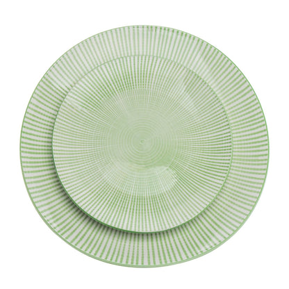 Laura Green Porcelain 12 Piece Dinnerware Set, Service for 4