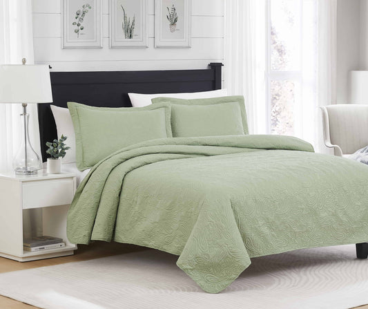 RT Designers Collection Mila 3pc Pinsonic Quilt Saga Queen