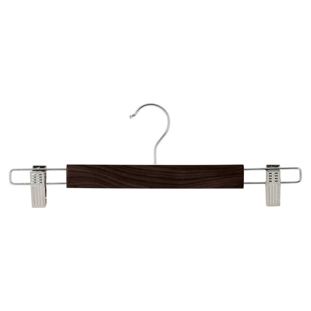 Simplify 2-Pack Mahogany Wood Skirt and Pants Hangers, Adult Size