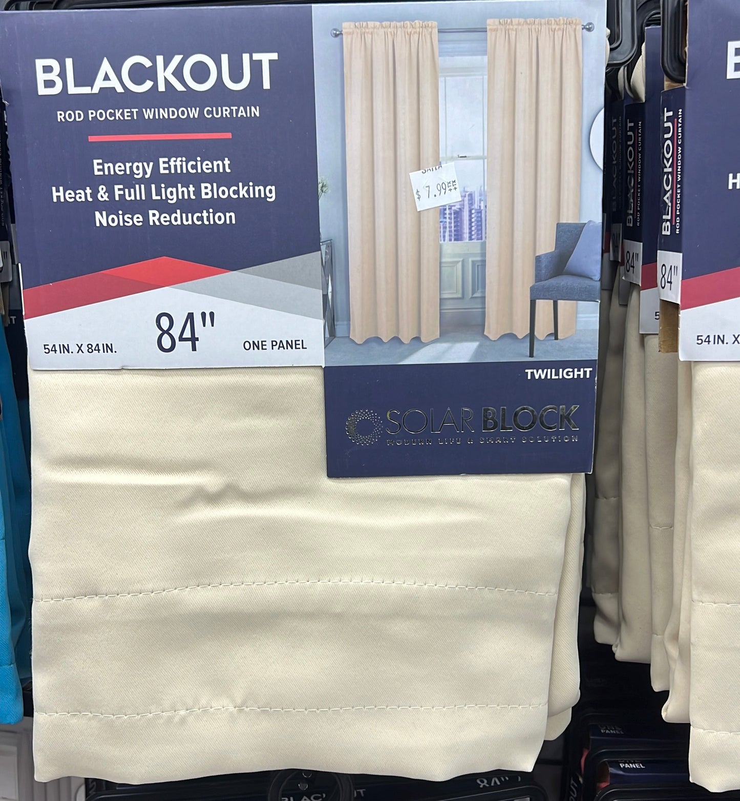 Twilight Blackout Rod Pocket Panel 84" Ivory