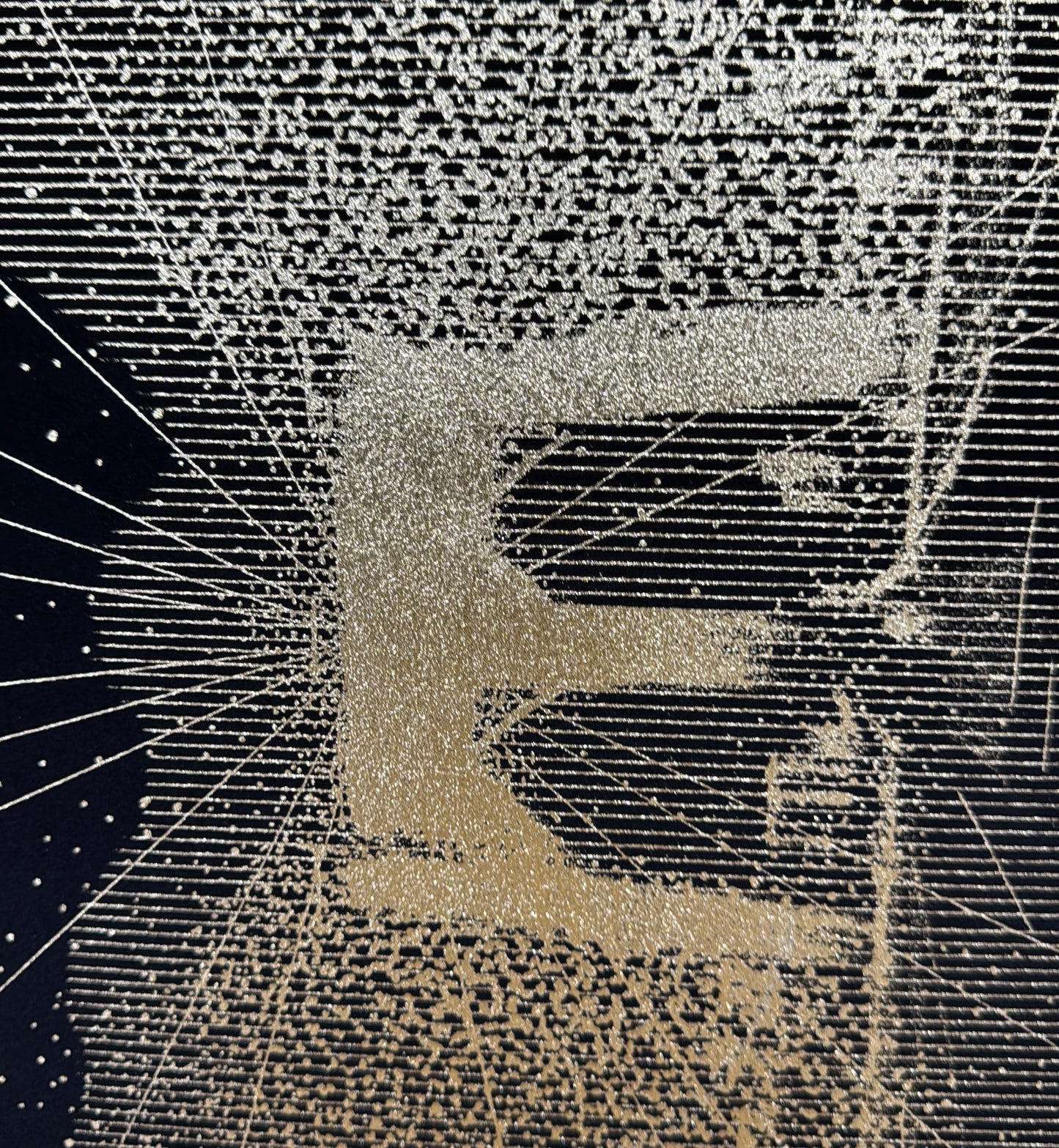 Framed velvet w/ gold foil