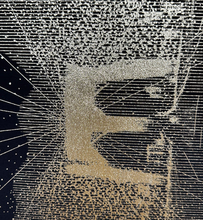 Framed velvet w/ gold foil