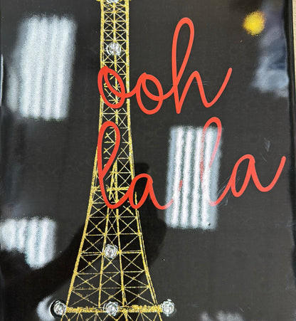 SPRINGS AND NIGHTS WITH JEWELS & FOIL LACQUERED CANVAS - SIZE: 12" x 24"