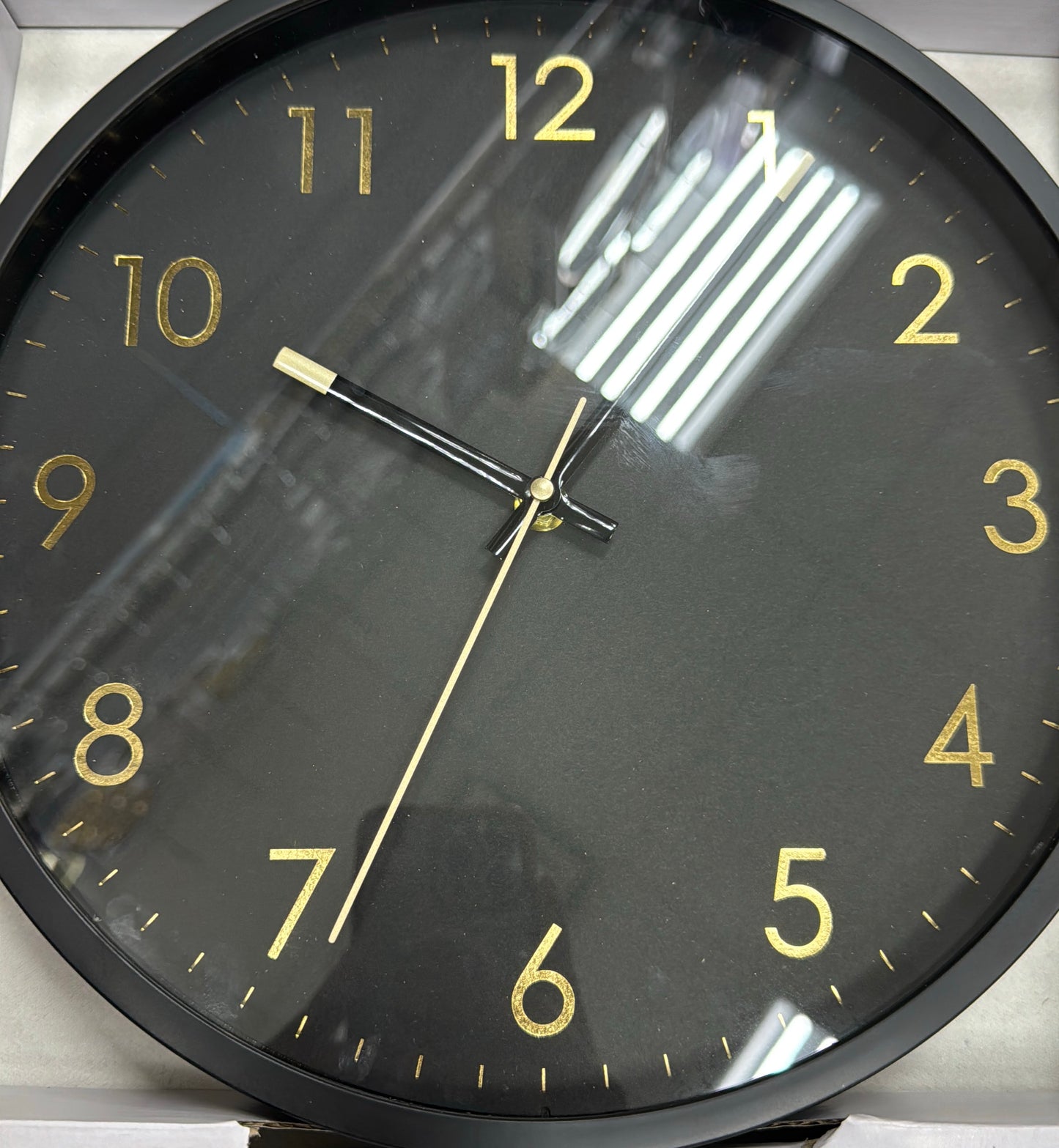 Foiled detail wall clock