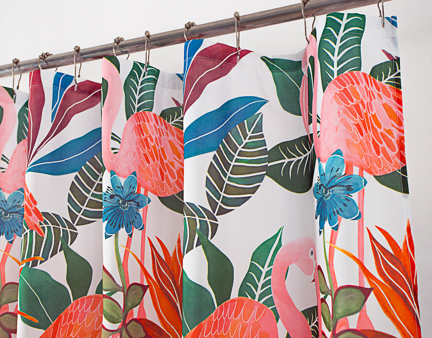 Classic Flamingo Printed Shower Curtain -  70 x 72 in.