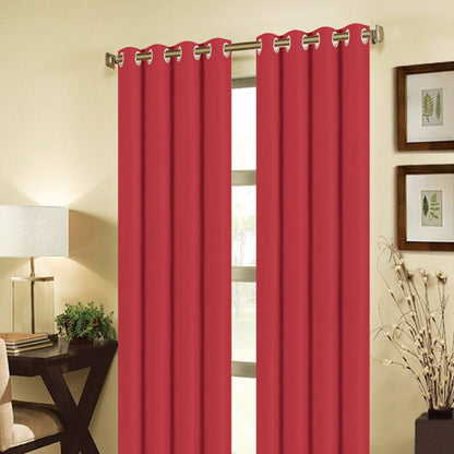 JEANNIE RED BLACKOUT GROMMET PANEL 54"X95"