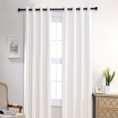 JEANNIE WHITE BLACKOUT GROMMET 2-PANELS 54"X63"