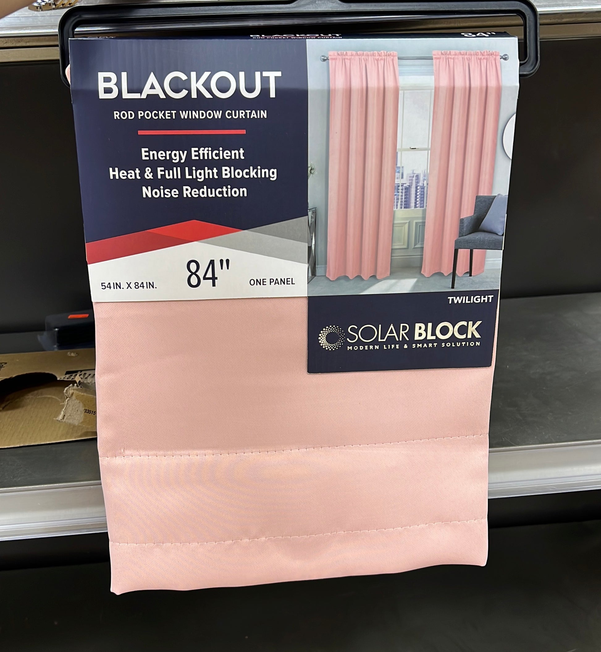 Twilight Blackout Rod Pocket Panel 84" Blush