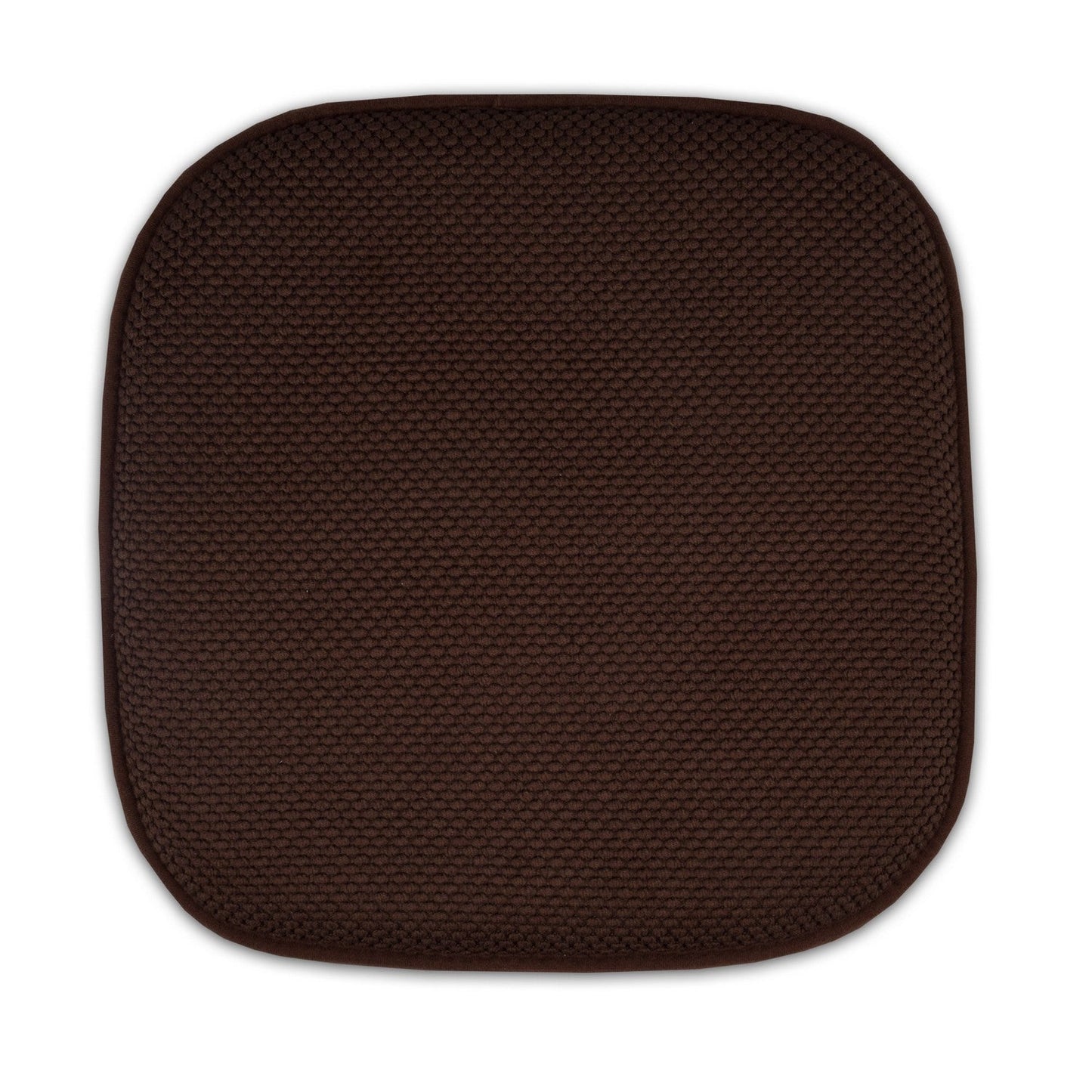 Set of 2 Memory Foam Chair Pads, Coffee Brown