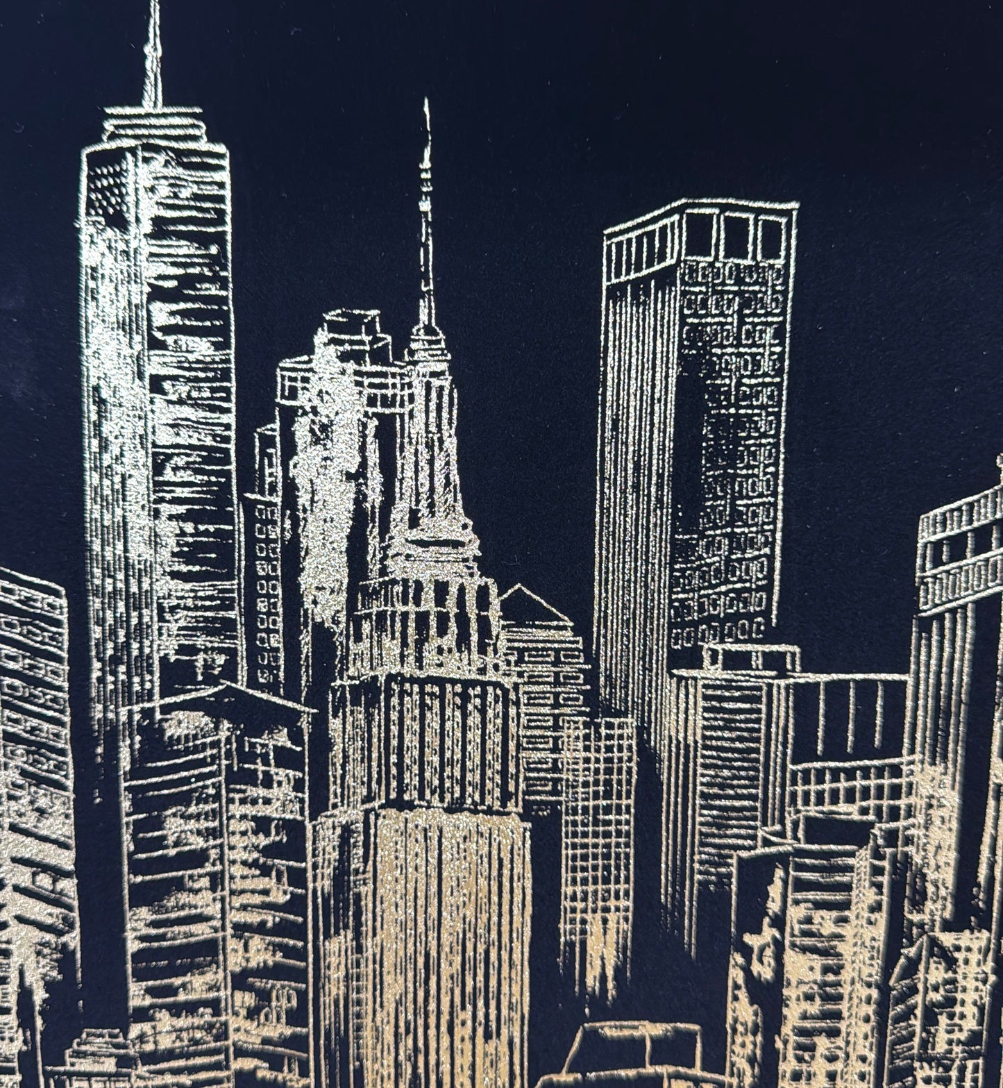 Framed velvet w/ gold foil