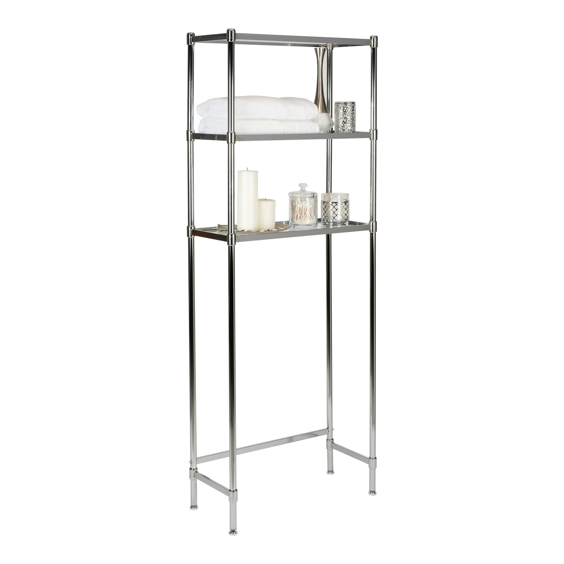 Organize It All 3 Tier Glass Shelf Space Saver