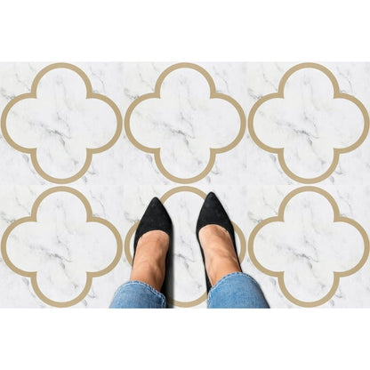 Retro Self Adhesive Vinyl Floor Tiles | 12" x 12" | 20 Tiles | Van Cleef 