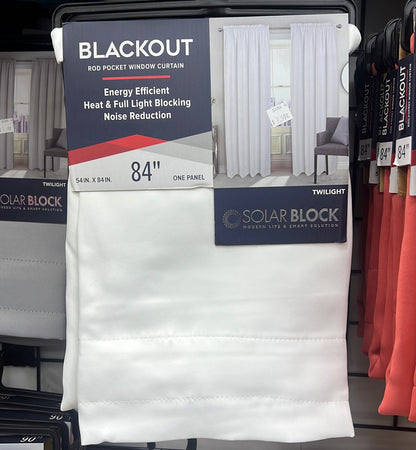 Twilight Blackout Rod Pocket Panel 84" White