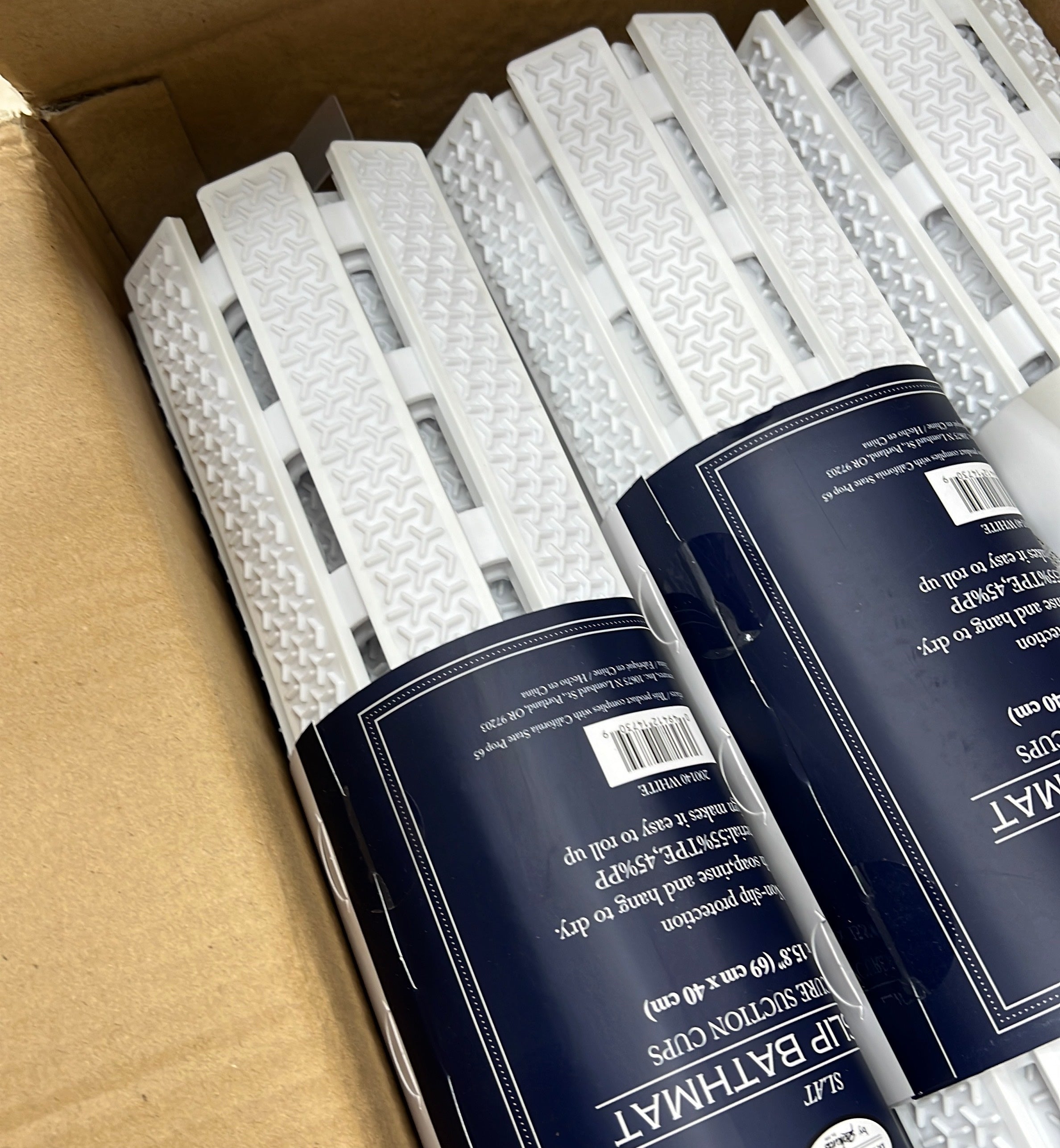 White Slat Bathtub Mat - Thumbnail 2