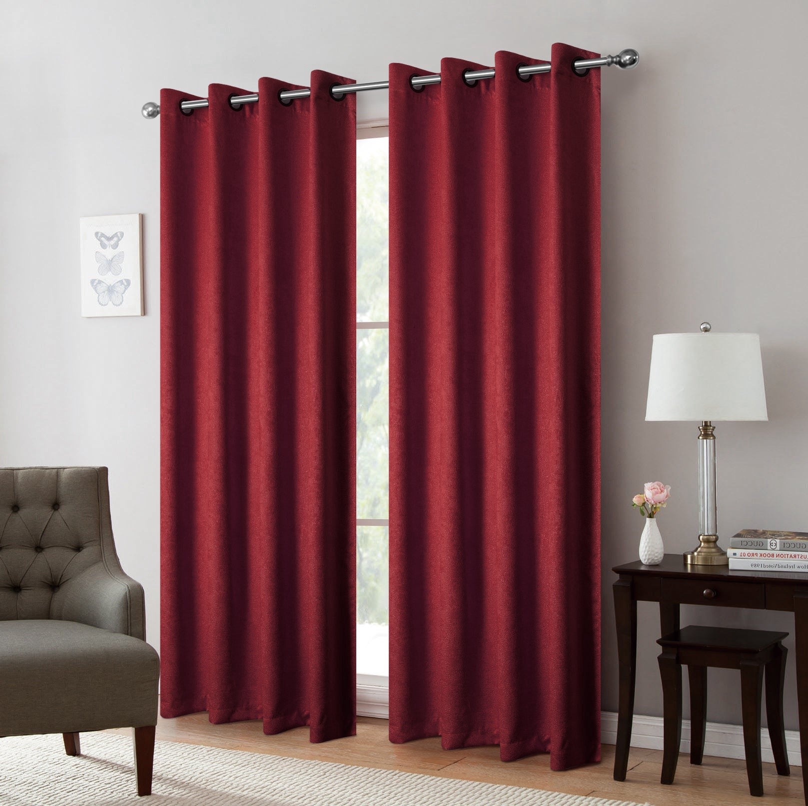YORK BURGUNDY BLACKOUT GROMMET PANEL