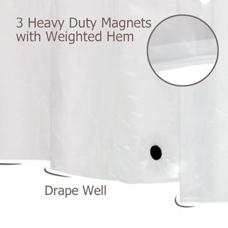 Dream Bath PVC Anti-Bacterial Mildew Resistant Shower Liner, 72x72 Inch, Clear