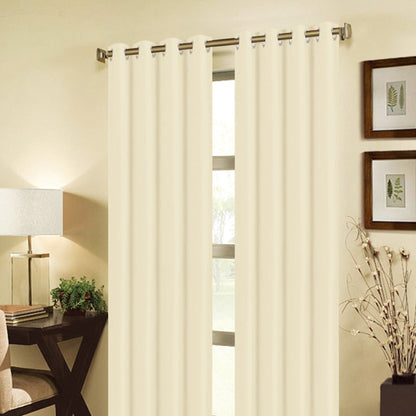 Jeannie Beige Blackout Grommet Panel - 54"x63" Window Treatment for Superior Light Control and Privacy