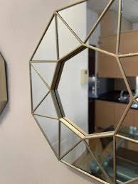 3PC MIRROR SET  STRINGED OCTAGON IN CHAMPAGNE - SIZE: 3 - 10" Mirrors