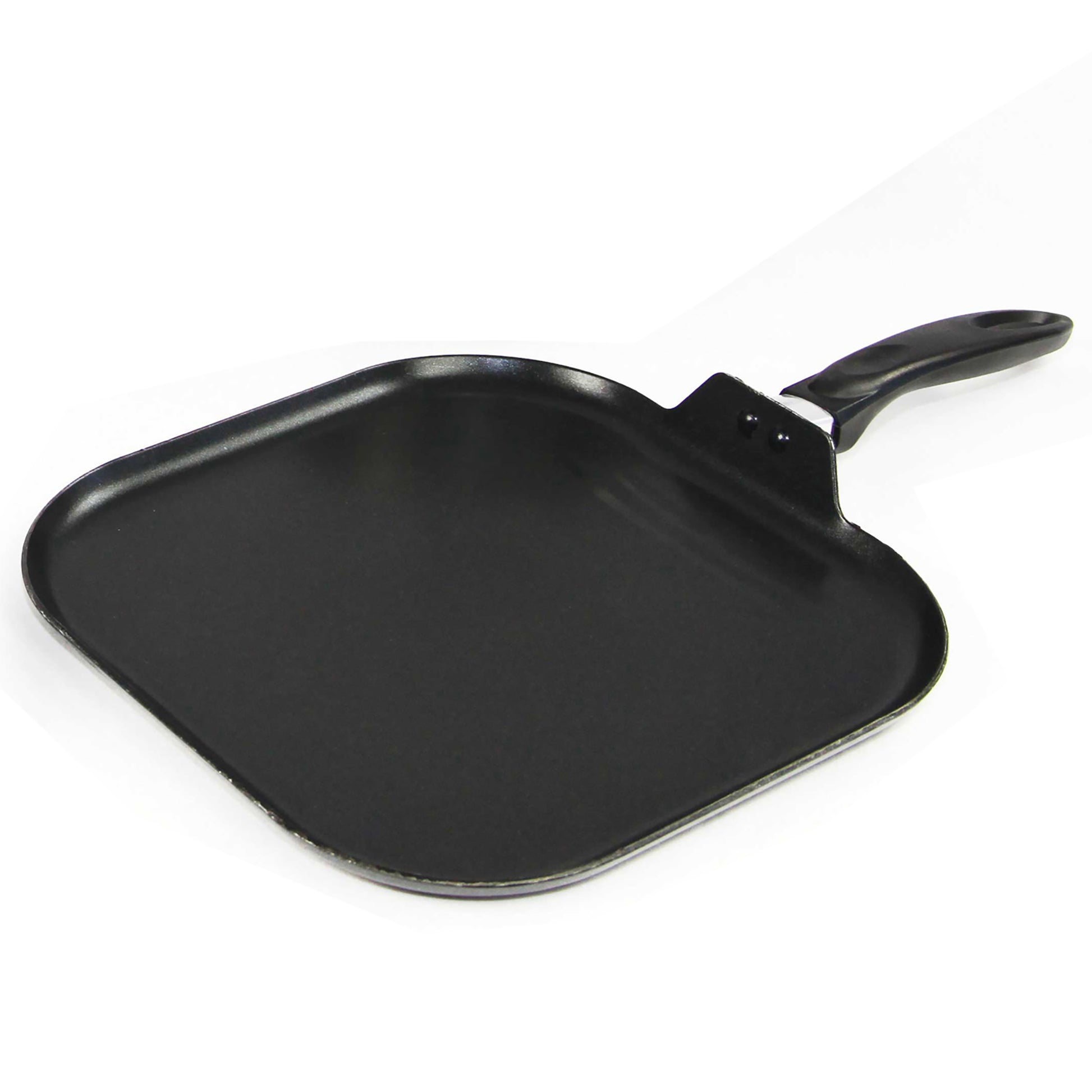 IMUSA PTFE Nonstick Hammered Finish Square Griddle 11 Inch, Black