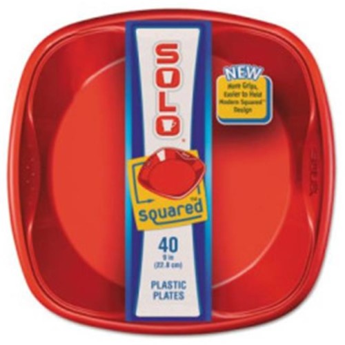 Solo Plastic Everyday Square Plates , 12PK