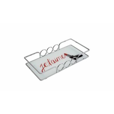 Elle Decor "Je Taime" Vanity Tray, Grey