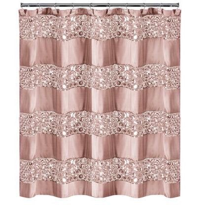 Popular Bath 885545 Sinatra Collection, Shower Curtain, Blush