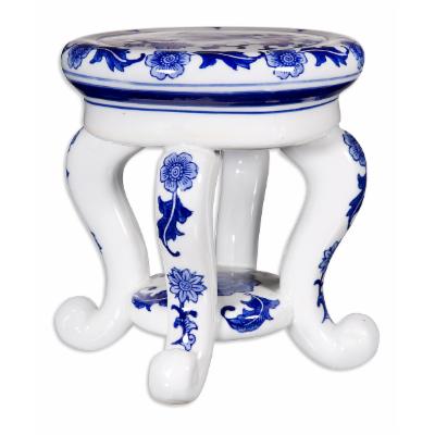 Home Essentials and Beyond Barstools & Stools - Blue & White Porcelain Stool