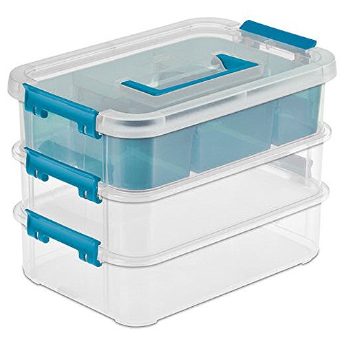Sterilite - Lake Havasu AZ 14138606 3 Layer Stack & Carry Box Blue