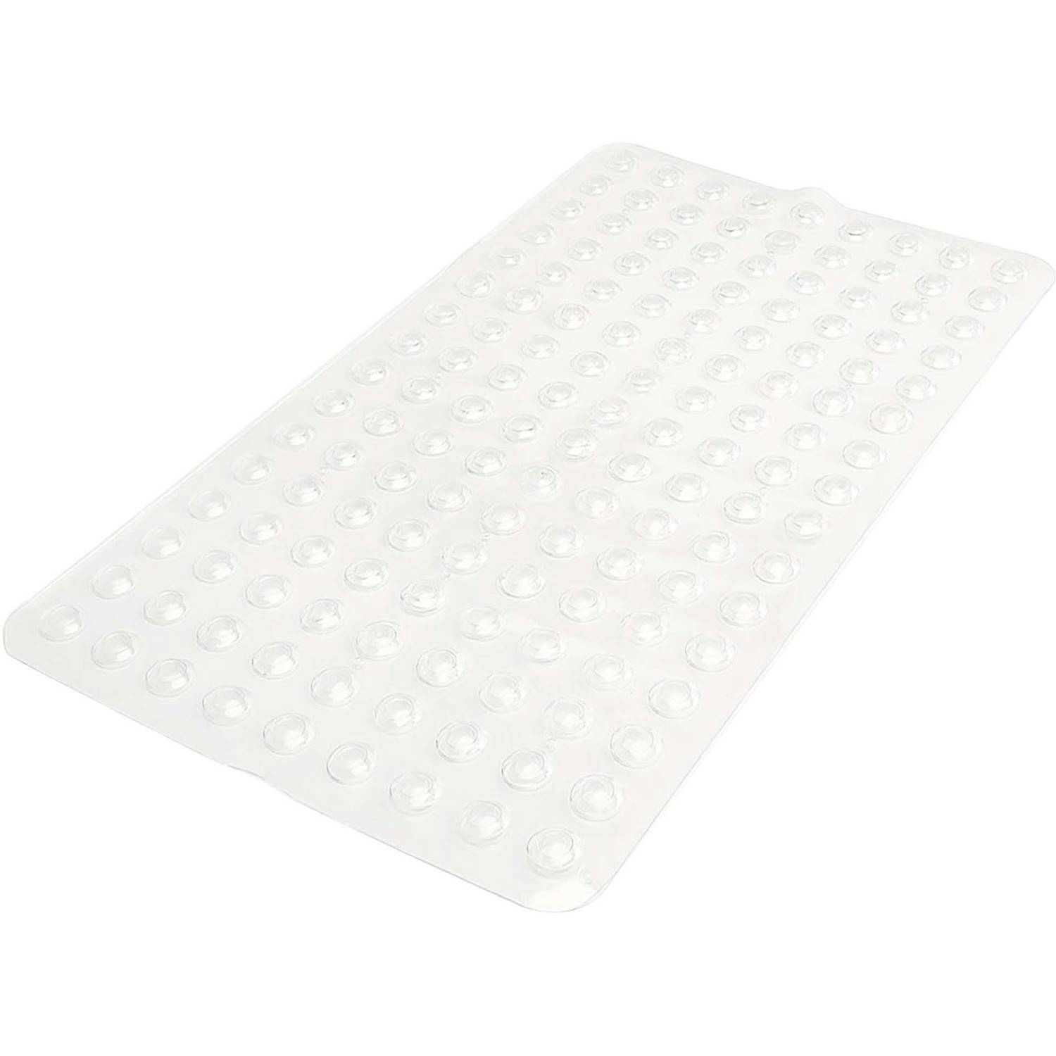 Kennedy International White Sanitized PVC Bath Mat, One Size , Clear