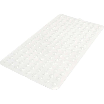 Kennedy International White Sanitized PVC Bath Mat, One Size , Clear