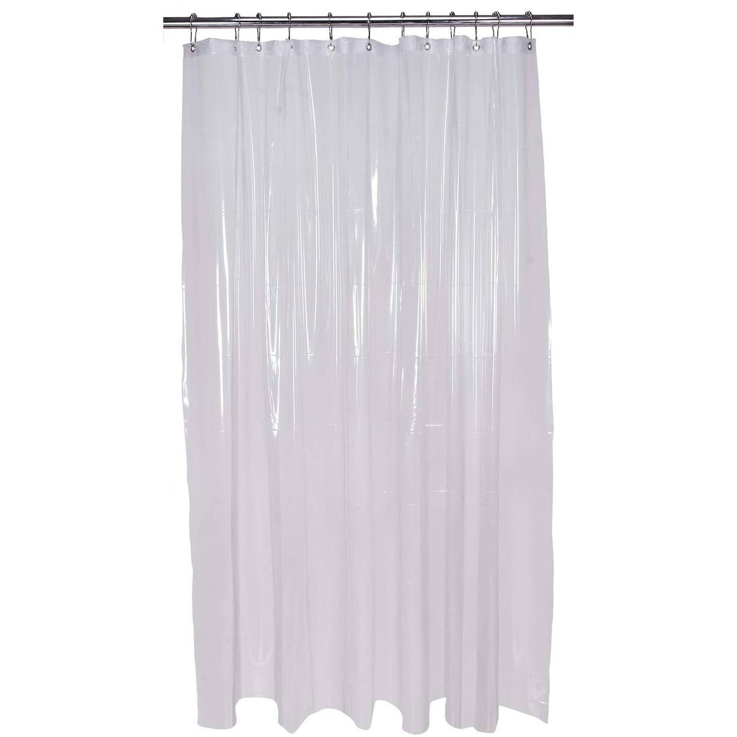 Bath Bliss Heavy Shower Curtain Liner Extra Long in Clear