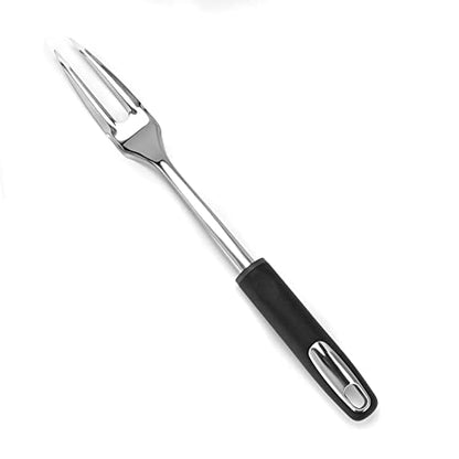 Dominion Stainless Steel Meat Carving & Serving Fork with Soft Grip Handle Barbecue Fork BBQ Tools Meat Fork, 12 Inch