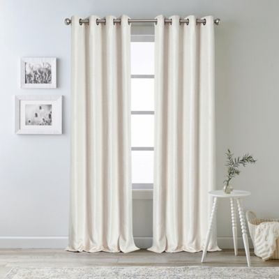 Bee & Willow Oakdale 84-Inch Grommet 100% Blackout Curtain Panel in Linen (Single) Khaki