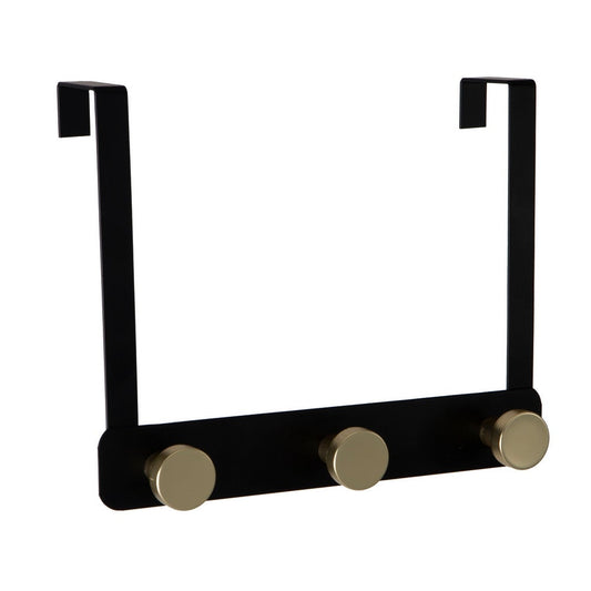 Elle Décor 3 Hook Over the Door Hook in Black