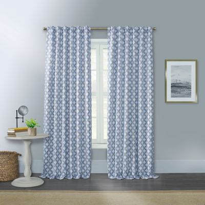 Willow 100% Blackout Rod Pocket/Back Tab Window Curtain Panel in Twilight (Single)