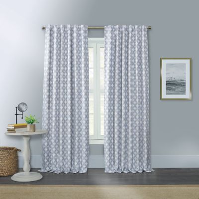 Willow 100% Blackout Rod Pocket/Back Tab Window Curtain Panel in Silver (Single)