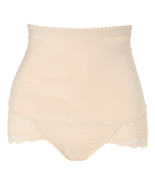 Under Where? Women's Underwear Cream - Cream Lace-Accent Waist Cincher Brief - Women