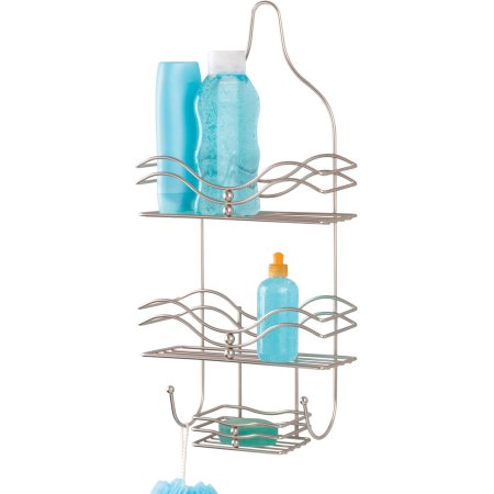 Bath Bliss Shower Caddy-Satin-Ocean 11.22 in. X 4.92 in. X 24.41 in., Satin Nickel