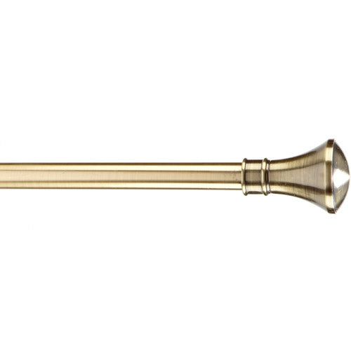 24” - 48” Home Details Trumpet Curtain Rod in Antique Brass Color