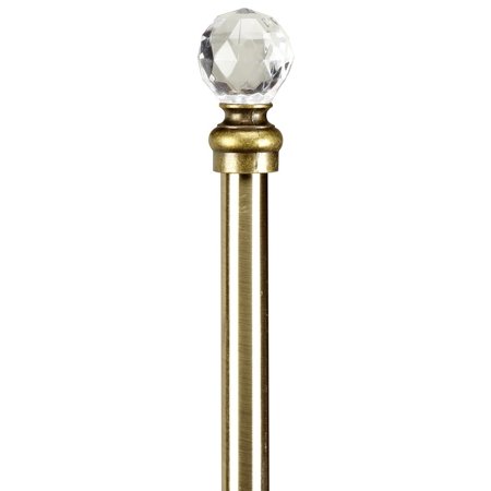 48" - 86" Home Details Crystal Ball Curtain Rod