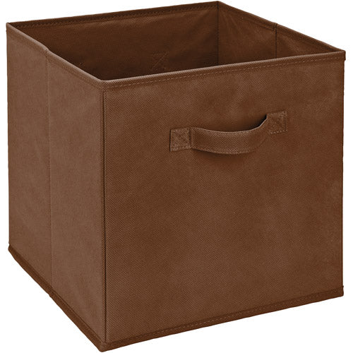 Collapsible Non-Woven Storage Cube in Brown