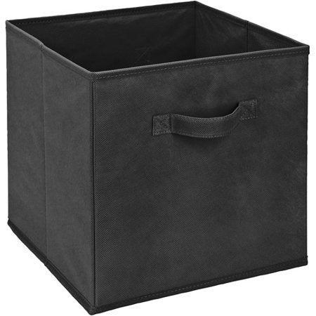 Collapsible Non-Woven Storage Cube in Black