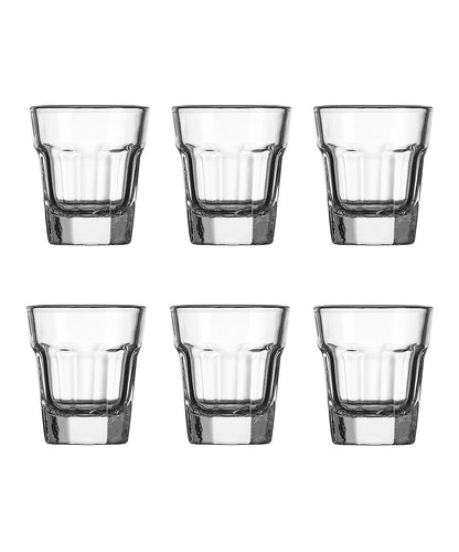 Home Essentials and Beyond Shot Glasses - Clear Panel Shot Glass - Set of Six
