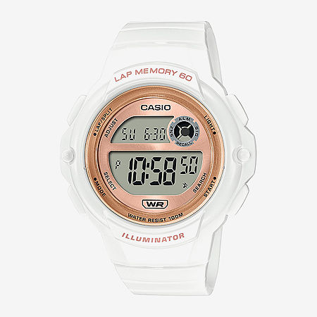 Casio Womens White Strap Watch, One Size